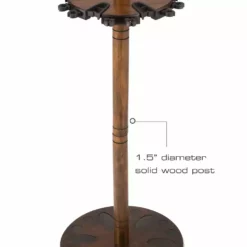 Rush Creek Creations 24 Fishing Rod Round Wood Storage Rack Dark Stain 383002 - Storage Furniture -Hearth & Home Store 5 6 30