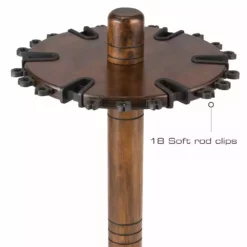 Rush Creek Creations 30 Fishing Rod Spinning Wood Rack Dark Stain 383006 - Storage Furniture -Hearth & Home Store 5 6 34