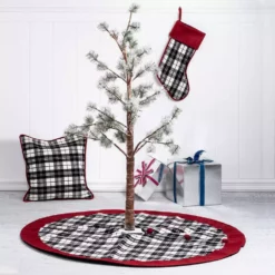 Glitzhome Black White Plaid Fabric Christmas Stocking - 1113203329 - Christmas Stockings -Hearth & Home Store 61c3584a444d19d5aee52582c3f38e62355b7fc8 93430025 4