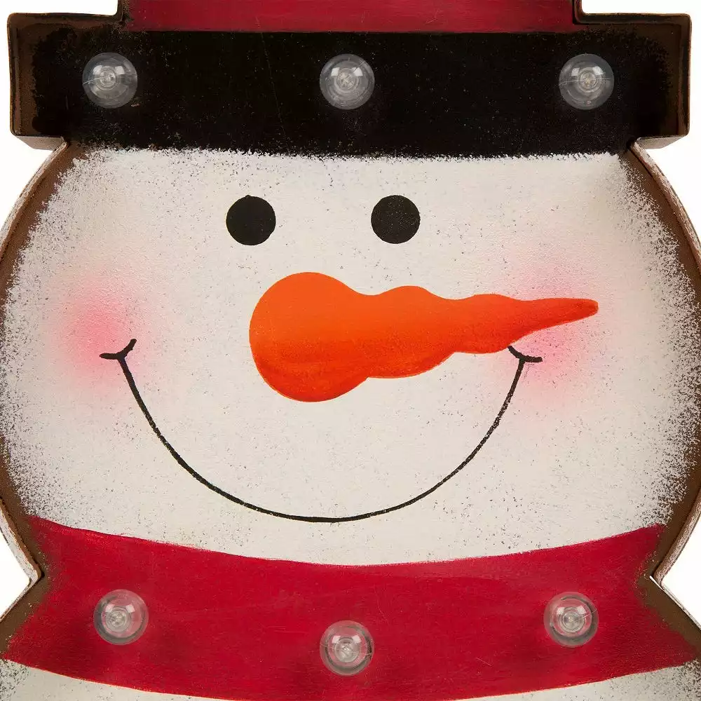 Glitzhome Christmas Snowman LED Marquee - 1107001868 - Christmas Decor 4 Glitzhome Christmas Snowman LED Marquee - 1107001868 - Christmas Decor - Image 2