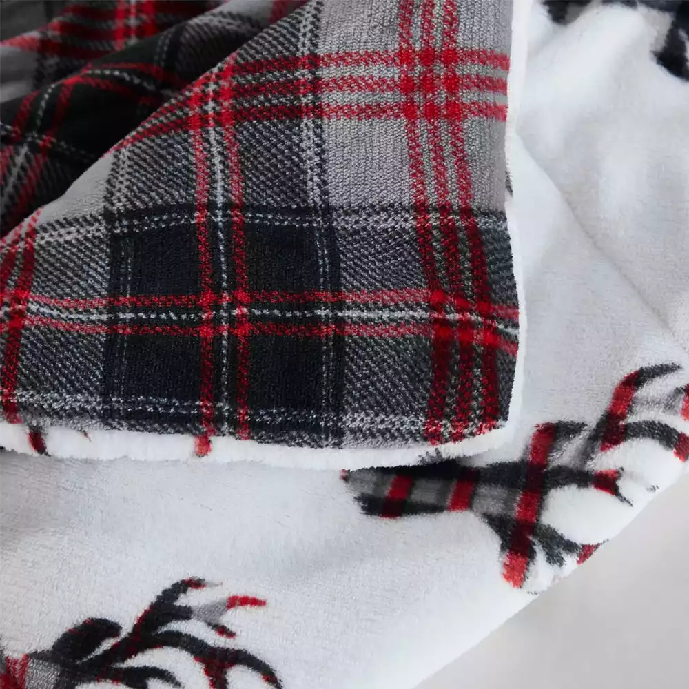 Trail Creek Super Soft Reversible Velvet Throw Blanket, Deer - RK-VELVEL-DEER - Blankets & Bedspreads 5 Trail Creek Super Soft Reversible Velvet Throw Blanket, Deer - RK-VELVEL-DEER - Blankets & Bedspreads - Image 3