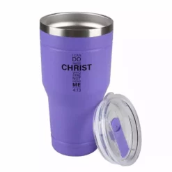 Lincoln Outfitters "All Things Through Christ" 30 oz. Religious Tumbler, Purple - 89-641-0204 - Tumblers -Hearth & Home Store 663287f6261c1c14765782479f3fdd132024a57f 32631064 3