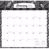 Brown Trout Ebony & Ivory 2023 Square Office 12x12 Sticker Calendar - Calendars