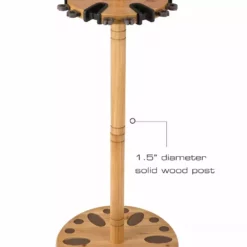 Rush Creek Creations 24 Fishing Rod Round Wood Storage Rack Light Stain 383001 - Storage Furniture -Hearth & Home Store 6 4 114