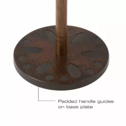 Rush Creek Creations 24 Fishing Rod Round Wood Storage Rack Dark Stain 383002 - Storage Furniture -Hearth & Home Store 6 4 115