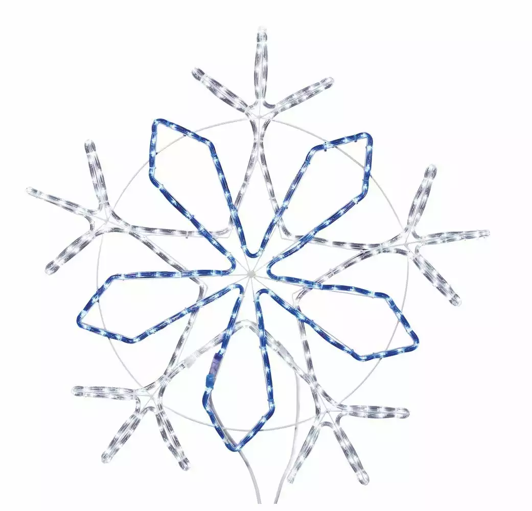 Four Seasons 36" Blue And White LED Snowflake Hanging Christmas Light Decoration With Multi Light Effects - YF20173602 - Christmas Decor 3 Four Seasons 36" Blue And White LED Snowflake Hanging Christmas Light Decoration With Multi Light Effects - YF20173602 - Christmas Decor