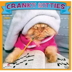 Brown Trout Avanti Cranky Kitties 2023 Square Foil Calendar - Calendars