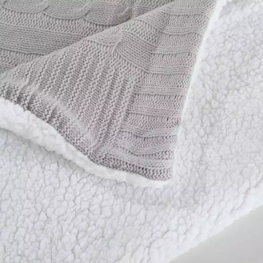 Lavina Home Cozy Cable Knit Reversible Throw Blanket - RK-CABSH-TH - Blankets & Bedspreads 7 Lavina Home Cozy Cable Knit Reversible Throw Blanket - RK-CABSH-TH - Blankets & Bedspreads - Image 5