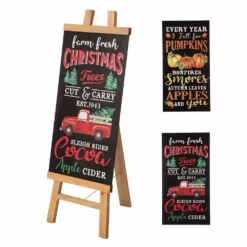 Glitzhome 13" x 32" Duble Sided Wooden Easel Porch Sign, with 2 Changable Sided Sign Board(Fall & Christmas) - 2010100005 - Christmas Decor 31 Glitzhome 13" x 32" Duble Sided Wooden Easel Porch Sign, with 2 Changable Sided Sign Board(Fall & Christmas) - 2010100005 - Christmas Decor -Hearth & Home Store 70502103b705c95d1bcb78ba921ffecfc41ef7c7 2010100005 18