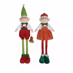 Four Seasons 4' Extenderable Boy/Girl Elf, Assorted Styles - SL10025H4 - Christmas Decor