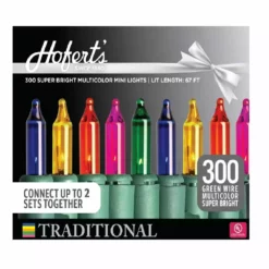 J. Hofert Company Hofer 300 Bulb Mini Light Green Wire Multi Lights - 2699SL - Christmas Decor