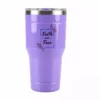 Lincoln Outfitters "Faith Over Fear" 30 oz. Religious Tumbler, Purple - 89-639-0204 - Tumblers