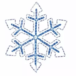 Four Seasons 36" Blue and White LED Snowflake Hanging Christmas Light Decoration with Multi Light Effects - YF20173604 - Christmas Decor