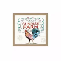 P. Graham Dunn Sunrise Farm 12 x 12 Framed Art Sign - Q00924RK - Wall Decor