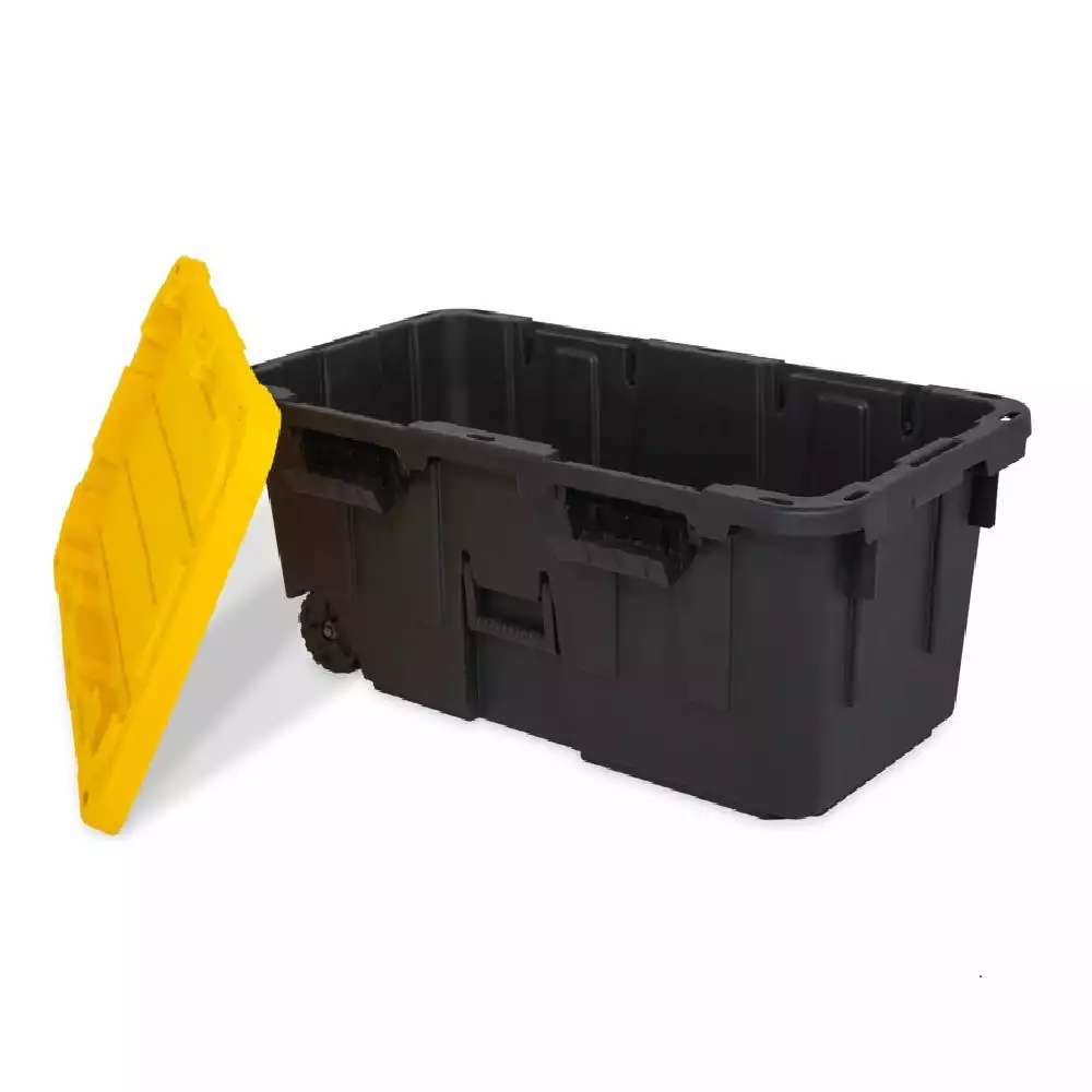 Tough Box 20 Gallon Footlocker with Lid - 20GTBXBLKYW - Baskets & Bins 5 Tough Box 20 Gallon Footlocker with Lid - 20GTBXBLKYW - Baskets & Bins - Image 3