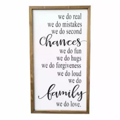 Backyard Expressions "Chances Family" 45"x 23" Wooden Frame Sign - 910502 - Wall Decor