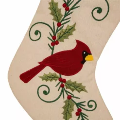 Glitzhome Fabric Christmas Cardinal Stocking - 1113202452 - Christmas Stockings 9 Glitzhome Fabric Christmas Cardinal Stocking - 1113202452 - Christmas Stockings -Hearth & Home Store 84331367a5e987154ffe1dff70273febc4b922e6 93430038 3