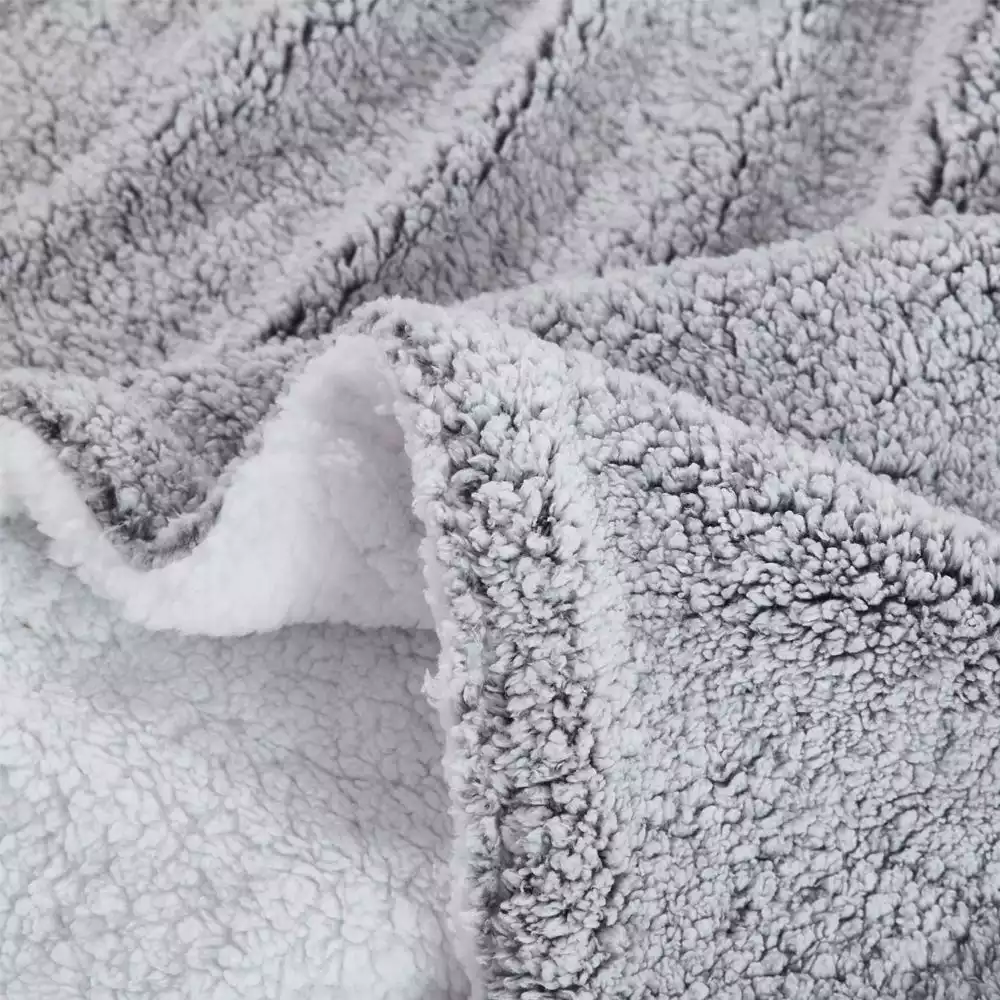 Trail Creek Snuggly Sherpa Throw Blanket, Charcoal Grey - RK-TEDSH-CHAR - Blankets & Bedspreads 5 Trail Creek Snuggly Sherpa Throw Blanket, Charcoal Grey - RK-TEDSH-CHAR - Blankets & Bedspreads - Image 3