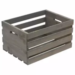 Crates & Pallet Large Crate Weathered Gray 67520 - Baskets & Bins