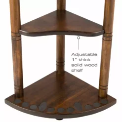 Rush Creek Creations 13 Fishing Rod Wood Corner Rack Dark Stain 383004 - Storage Furniture -Hearth & Home Store 8 33