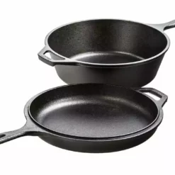 Lodge Cast Iron PreSeasoned 3 Quart Combo Cooker LCC3 - Cookware & Tools