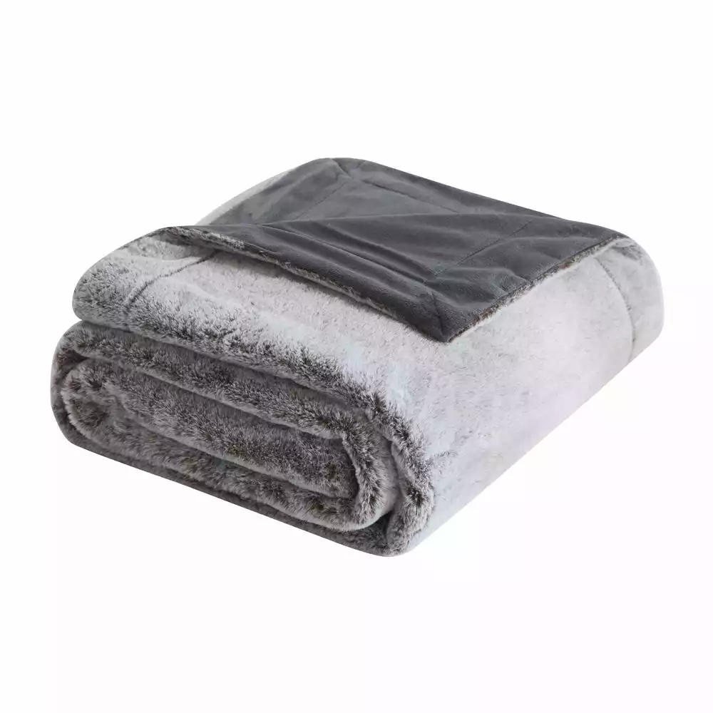 Lavina Home Chic Silky Soft Faux Throw Blanket, Rabbit & Mink - RK-RABMNK-TH - Blankets & Bedspreads 4 Lavina Home Chic Silky Soft Faux Throw Blanket, Rabbit & Mink - RK-RABMNK-TH - Blankets & Bedspreads - Image 2