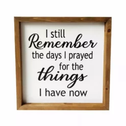 Backyard Expressions "I Still Remember the Days" 12" x 12" Wooden Frame Sign - 910496 - Wall Decor