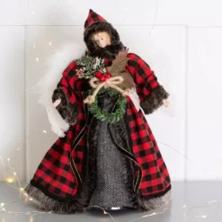 Glitzhome Plaid Angel Tree Top - 1123202425 - Christmas Decor -Hearth & Home Store 8f9d6951532b5526c915be49249b0d3f164f2c38 93430103 4