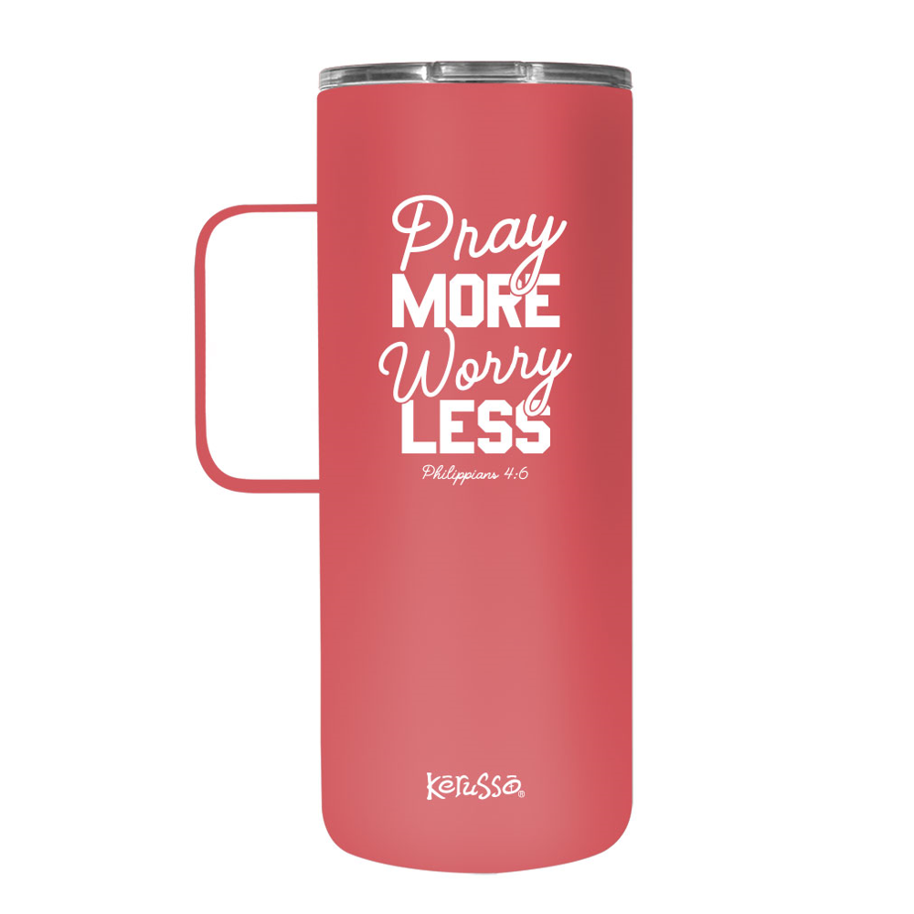 Kerusso Dual Wall Stainless Steel Pray More Mug with Handle, 22 oz. - MUGS234 - Tumblers 3 Kerusso Dual Wall Stainless Steel Pray More Mug with Handle, 22 oz. - MUGS234 - Tumblers