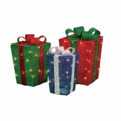 Four Seasons Set Of 3 Size Lighted Gift Boxes Indoor Outdoor Christmas Decorations - 21DH112304 -Hearth & Home Store 98f812d9cbaaea12fa02620cf2718104a2595fdc 14762140 3