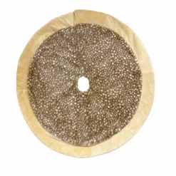 Four Seasons 36" Embroidered Sika Deer Faux Fur Christmas Tree Skirt - 21XZ-111801TS - Christmas Decor