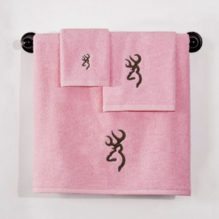 Kimlor Browning Buckmark Pink Wash Cloth - Bedding