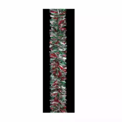 Holiday Trims 4"X15' Red/Green/Silver Deluxe Home Decorative Garland 3581102 - Holiday Garland