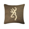 Kimlor Browning Buckmark Brown Square Logo Pillow - Bed Pillows -Hearth & Home Store a853f684844eb895abf303376bb5b21acad5ed10 kimlor browning buckmark square logo pillow