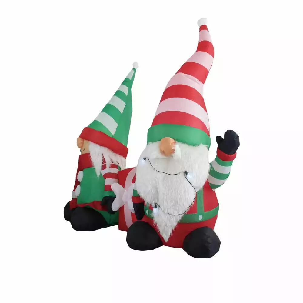 Four Seasons 5' Christmas Inflatables Christmas Gnomes with Gift Box Christmas Blow Up Yard Decorations Built-in LED Lights - MY-20CS442 - Christmas Decor 4 Four Seasons 5' Christmas Inflatables Christmas Gnomes with Gift Box Christmas Blow Up Yard Decorations Built-in LED Lights - MY-20CS442 - Christmas Decor - Image 2