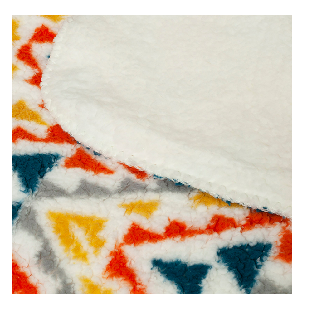 Lavina Home Aztec Printed Sherpa Reversible to Sherpa 90 x 90 Blanket - RK-SHERP-HAZT - Blankets & Bedspreads 5 Lavina Home Aztec Printed Sherpa Reversible to Sherpa 90 x 90 Blanket - RK-SHERP-HAZT - Blankets & Bedspreads - Image 3