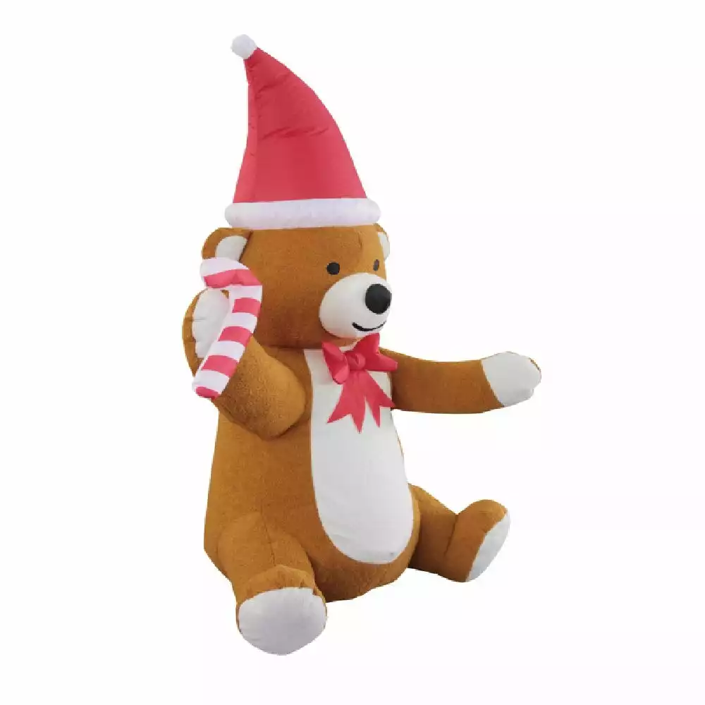Four Seasons 6’ High Furry Bear Christmas Inflatable - CH17100(B)-180 - Christmas Decor 6 Four Seasons 6’ High Furry Bear Christmas Inflatable - CH17100(B)-180 - Christmas Decor - Image 4