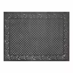 Multy Embossed Mat - 3' X 4' Graphite MT1005264 - Porch Seasonal Decor