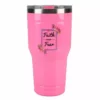 Lincoln Outfitters "Faith Over Fear" 30 oz. Religious Tumbler, Pink - 89-635-0204 - Tumblers
