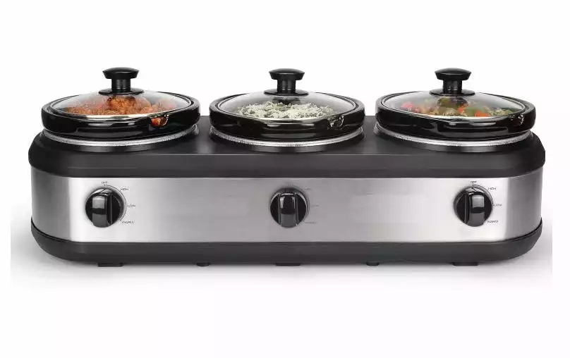 Chefman 1.5 Quart Triple Slow Cooker RJ1515TO - Slow Cookers 3 Chefman 1.5 Quart Triple Slow Cooker RJ1515TO - Slow Cookers