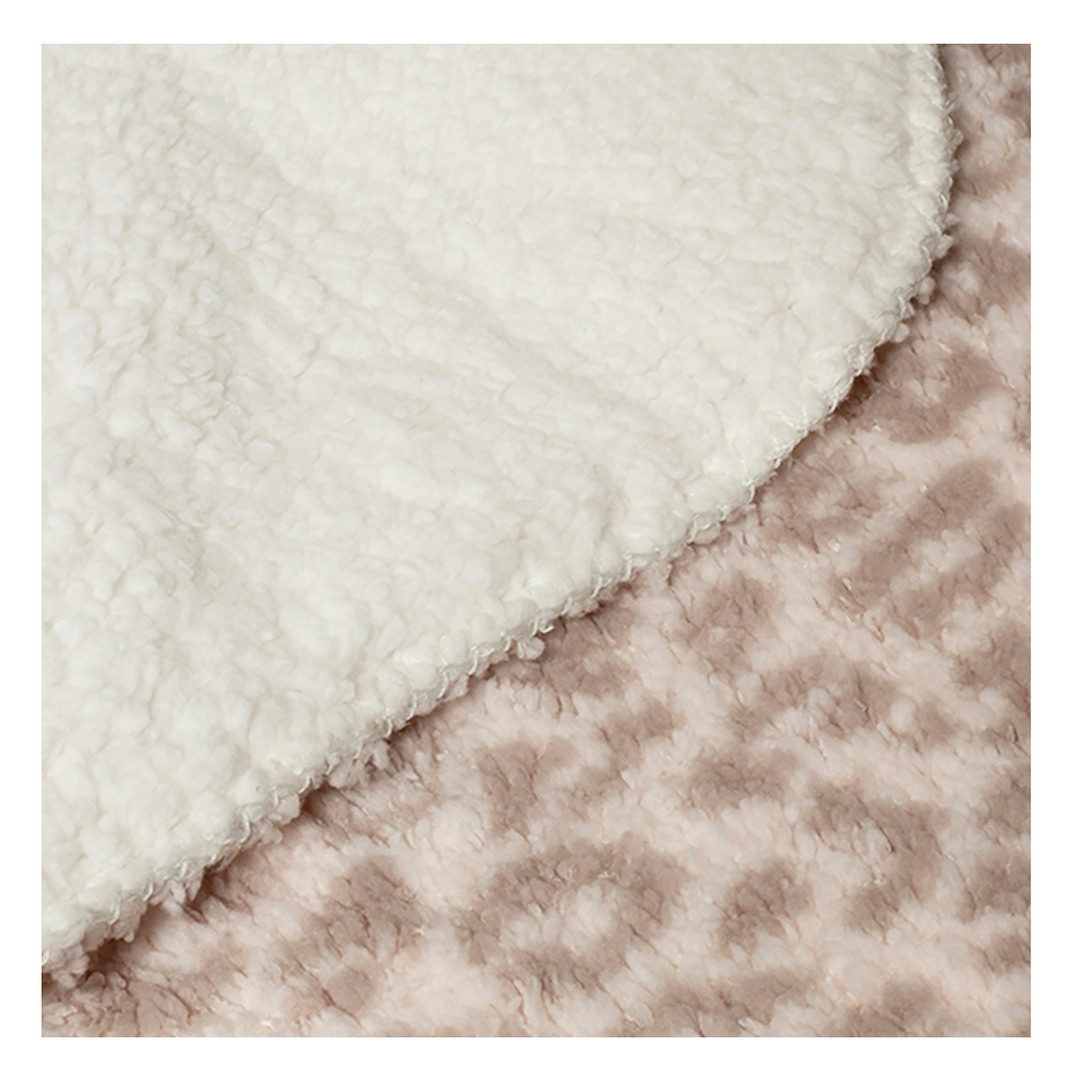 Lavina Home Leopard Printed Sherpa Reversible to Sherpa 90 x 90 Blanket - RK-SHERP-CLEO - Blankets & Bedspreads 5 Lavina Home Leopard Printed Sherpa Reversible to Sherpa 90 x 90 Blanket - RK-SHERP-CLEO - Blankets & Bedspreads - Image 3