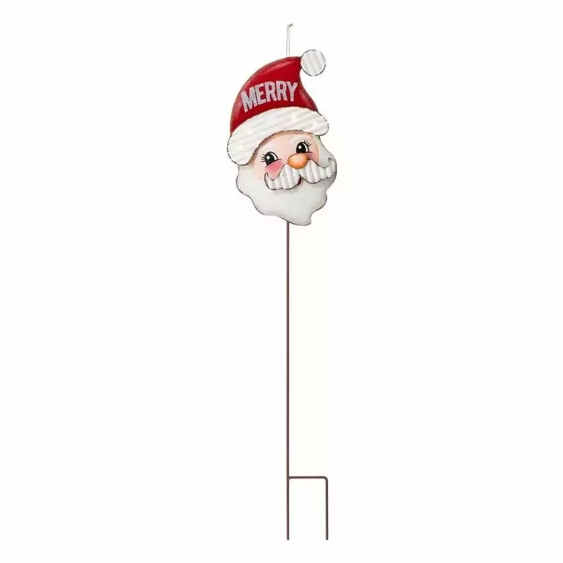 Various Brands 40" Metal Lighted Santa Yard Stake - JKC01602-A - Porch Seasonal Decor 3 Various Brands 40" Metal Lighted Santa Yard Stake - JKC01602-A - Porch Seasonal Decor