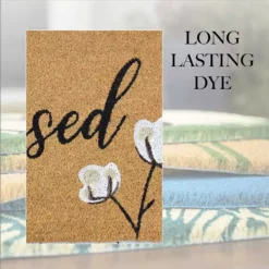 Avera Products Blessed Cotton Bloom Coir Mat, 17" x 29" - ADR016 - Décor -Hearth & Home Store af2734b49d3d3f4b011129d7c481442b2be2e58b 53564010 4