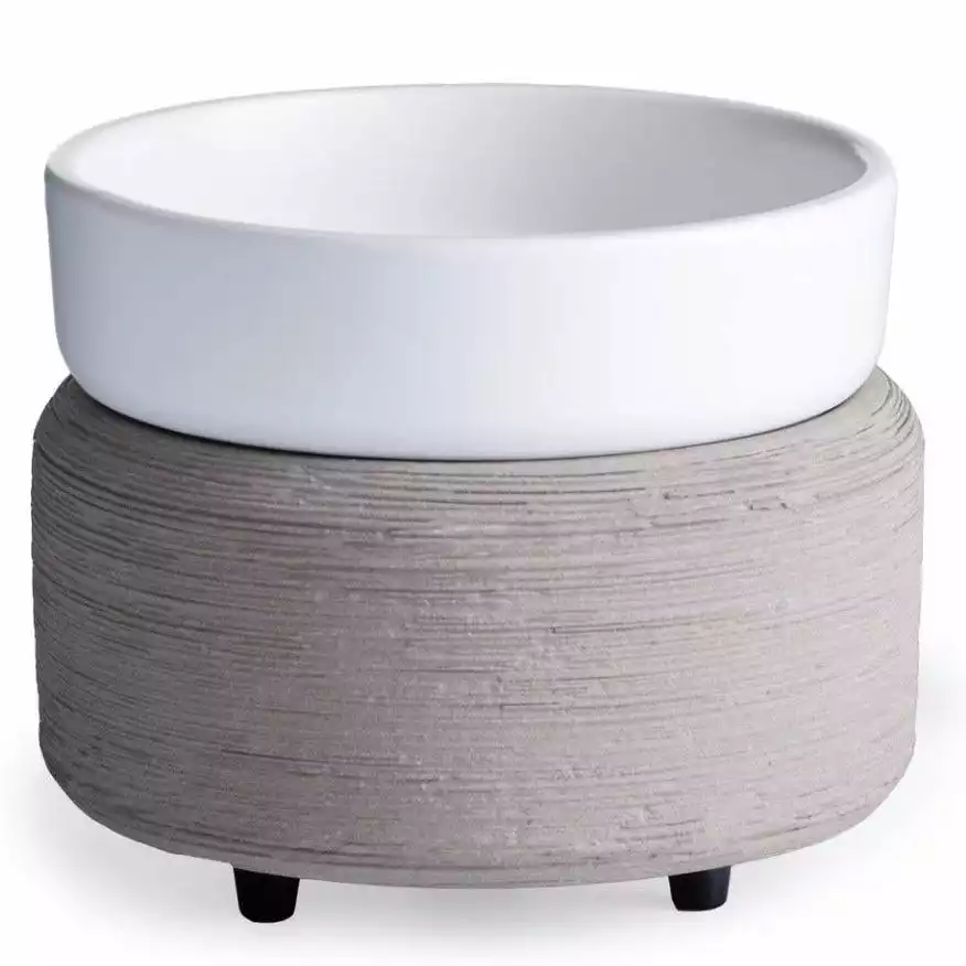 Candle Warmers 2-In-1 Candle Warmer Grey Texture - CWDGTX 3 Candle Warmers 2-In-1 Candle Warmer Grey Texture - CWDGTX