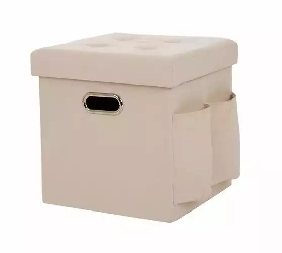 Glitzhome Cream Storage Ottoman 1504004261 - Living Room Furniture 3 Glitzhome Cream Storage Ottoman 1504004261 - Living Room Furniture