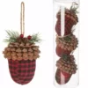 Various Brands Plaid Fabric Acorn Ornament JK95052 - Décor -Hearth & Home Store b2e0c8f8c669a713276bfe2f19860c940e250c6d 3239718013