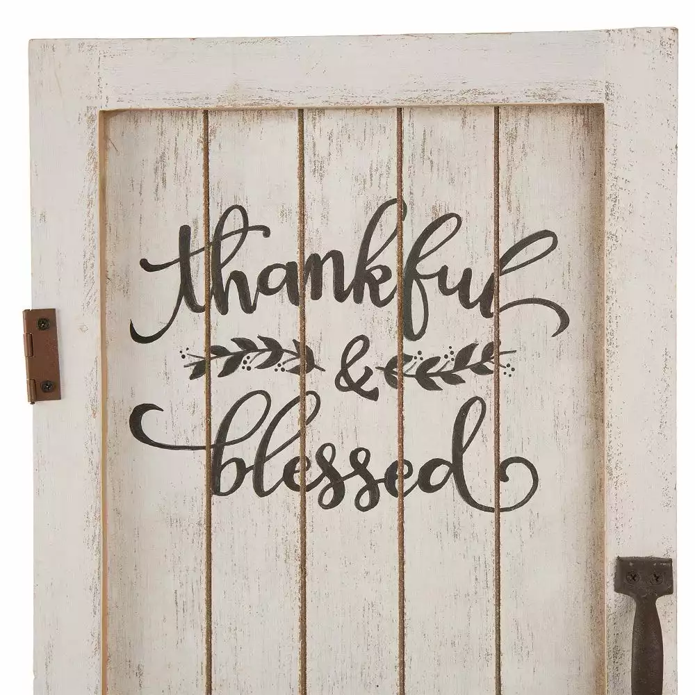 Glitzhome 17.95 Inch Wooden Thanksgiving Barn Door, Wall, or Standing Décor - 1210203228 - Wall Decor 4 Glitzhome 17.95 Inch Wooden Thanksgiving Barn Door, Wall, or Standing Décor - 1210203228 - Wall Decor - Image 2