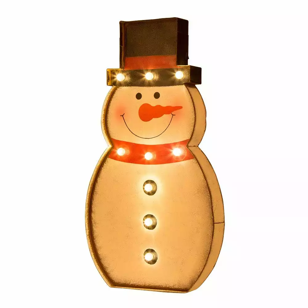 Glitzhome Christmas Snowman LED Marquee - 1107001868 - Christmas Decor 3 Glitzhome Christmas Snowman LED Marquee - 1107001868 - Christmas Decor