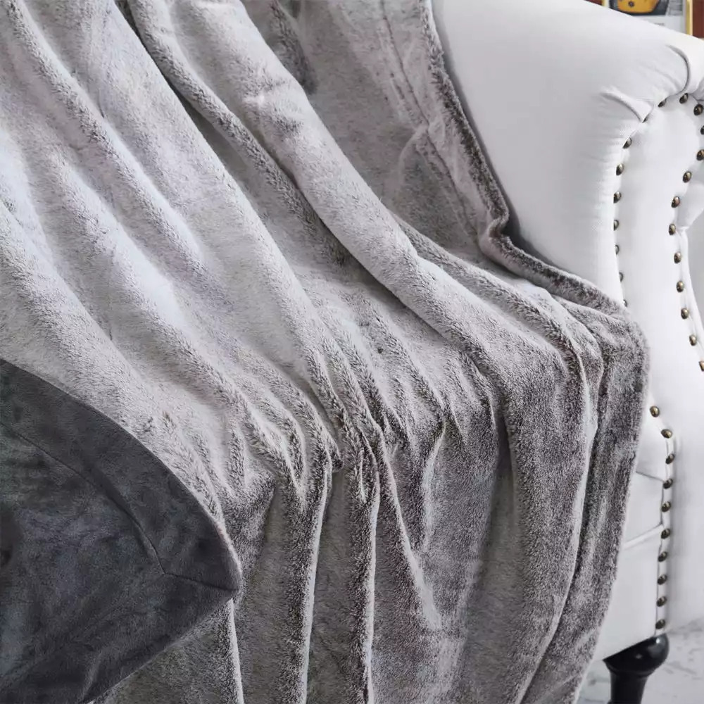 Lavina Home Chic Silky Soft Faux Throw Blanket, Rabbit & Mink - RK-RABMNK-TH - Blankets & Bedspreads 8 Lavina Home Chic Silky Soft Faux Throw Blanket, Rabbit & Mink - RK-RABMNK-TH - Blankets & Bedspreads - Image 6