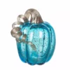 Glitzhome 6.1 Inch Blue Glass Pumpkin - 1209002500 - Centerpieces